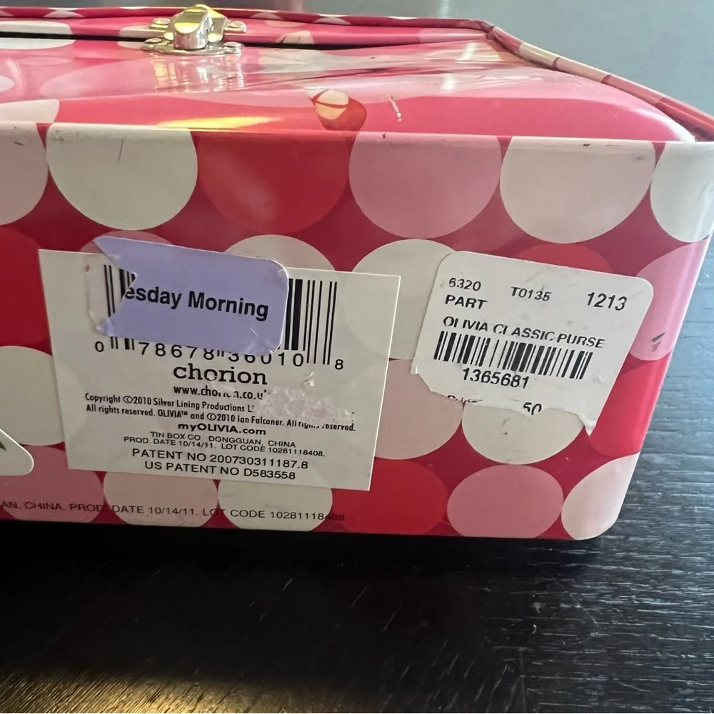 Pink 'Dream Big' Olivia Peppa Pig Style Metal Carry Case